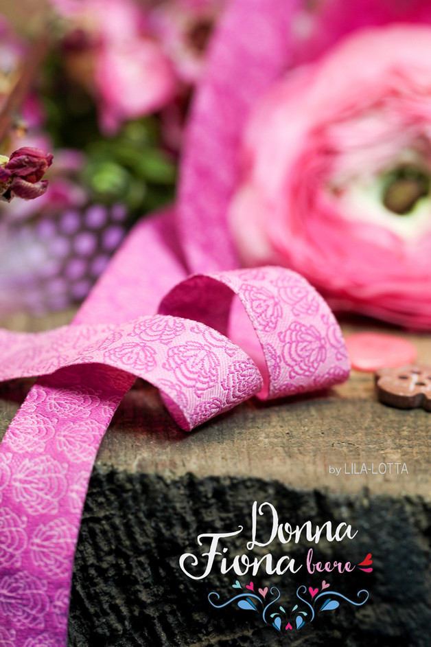 Webband Blume rosa - Donna Fiona beere