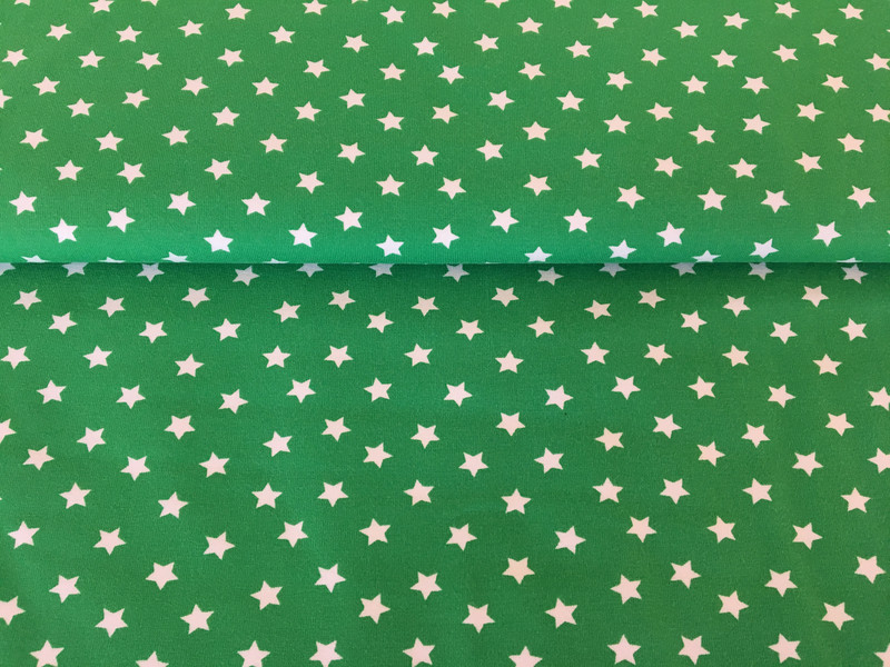 Jersey Sterne, grün/weiß