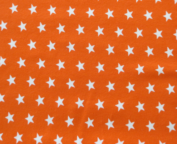 Jersey Sterne, orange/weiß