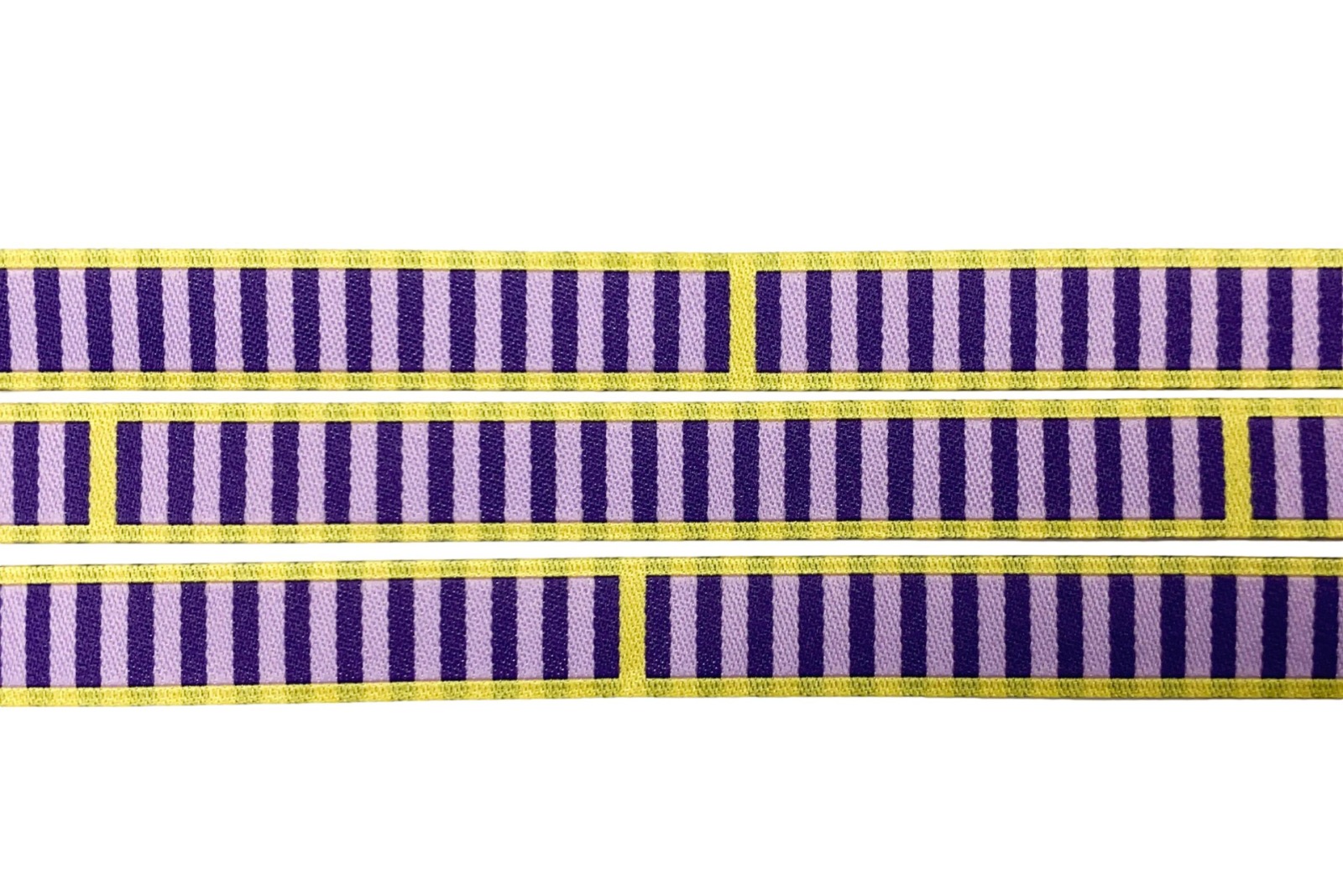Webband Streifen - Eins, Zwei, Drei-Streifen - violett - blaubeerstern - 12 mm 3