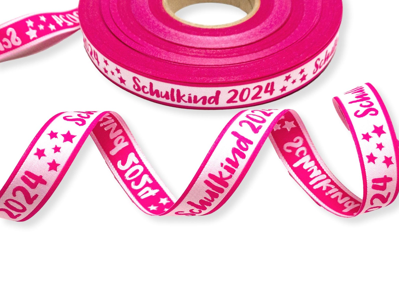 Webband Schulkind 2024 in pink