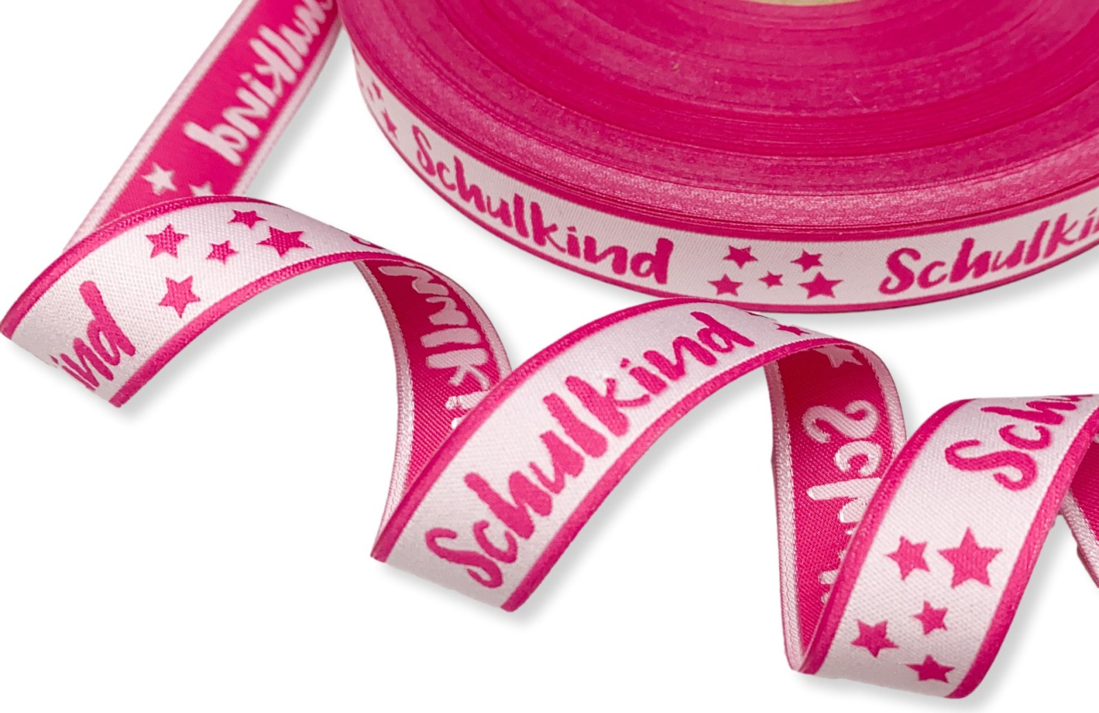Webband Schulkind - pink - für Schultüten und Einschulungsgeschenke 17 mm breit 5