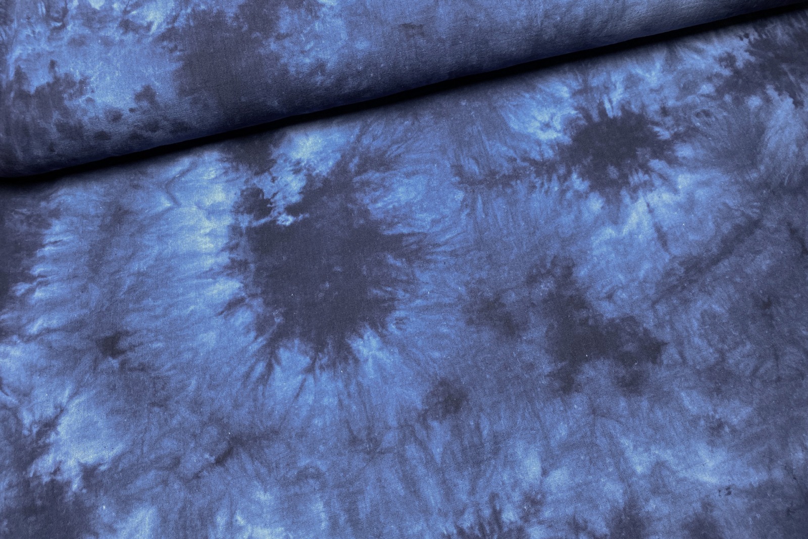 Musselin Batik Optik - dunkelblau | 12,00 EUR/m 3
