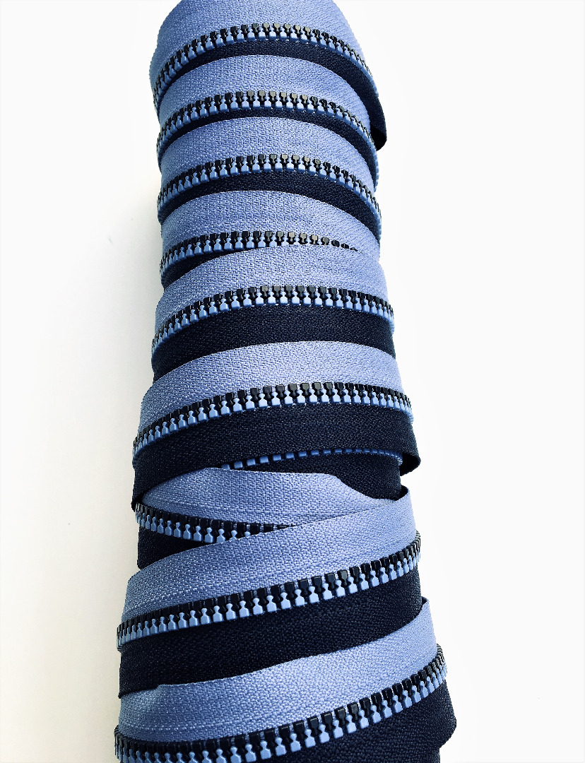 Endlos Reißverschluss - dunkelblau/jeansblau - in 20 cm Schritten 4