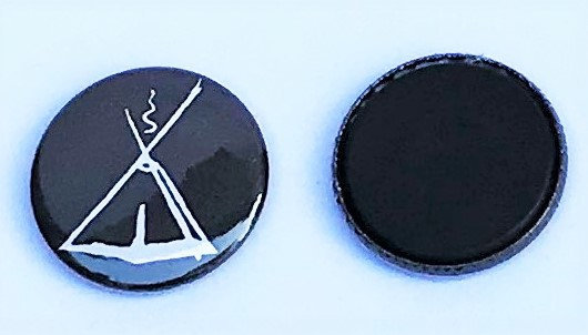 Buttonmagnet mit Kohte, 3cm Durchmesser