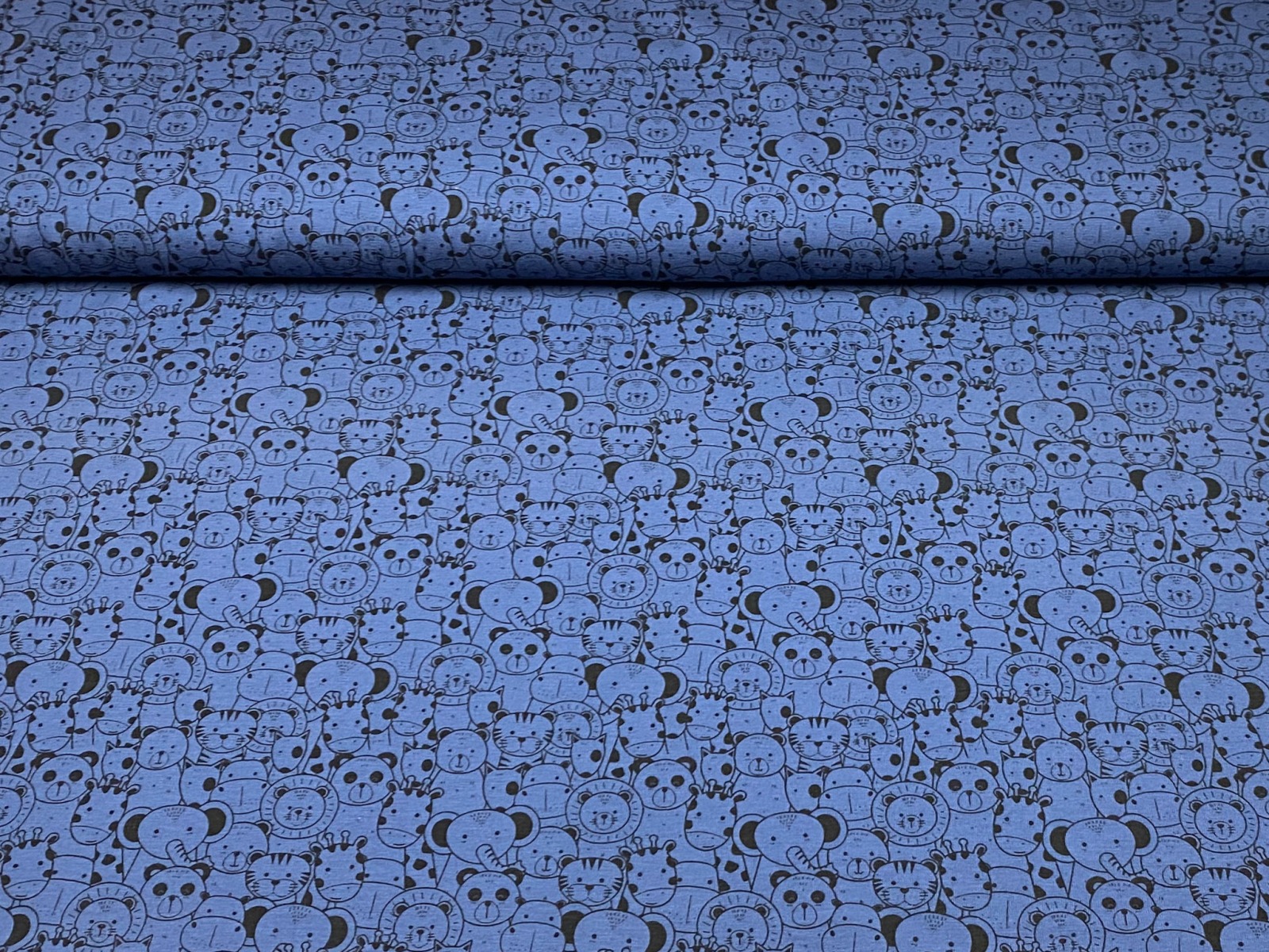 Jersey - niedliche Tiere - blau - Allover Print | 16,00 EUR/m 4