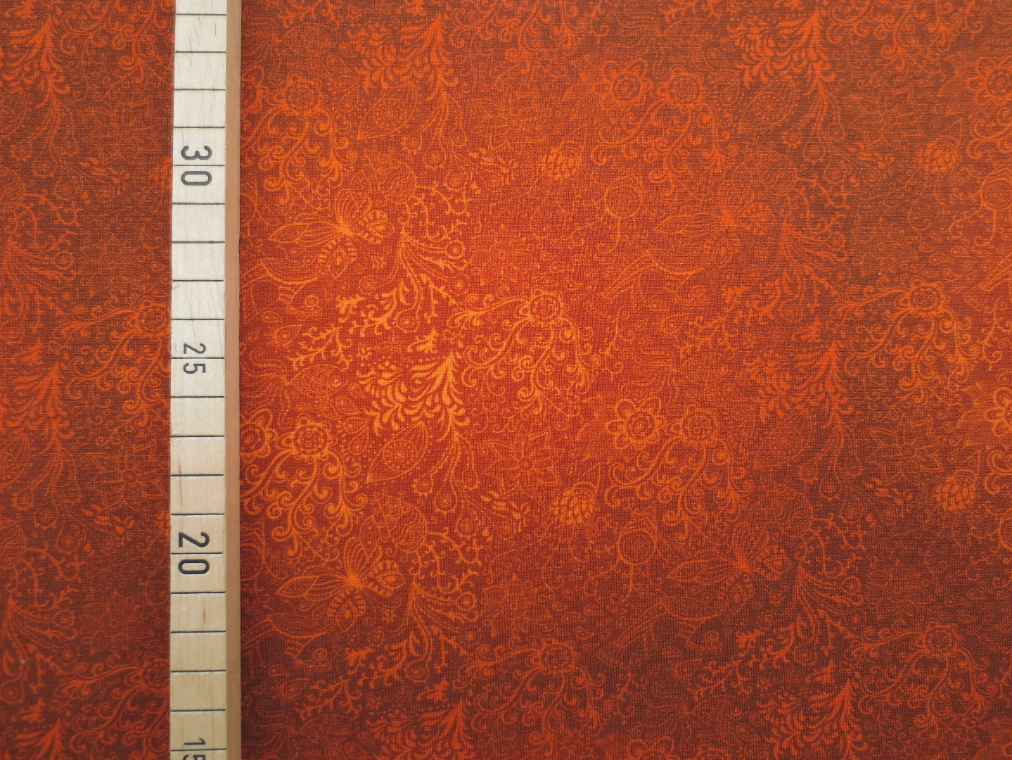 40 cm Reststück - Jersey Blumen - orange - Spotlight