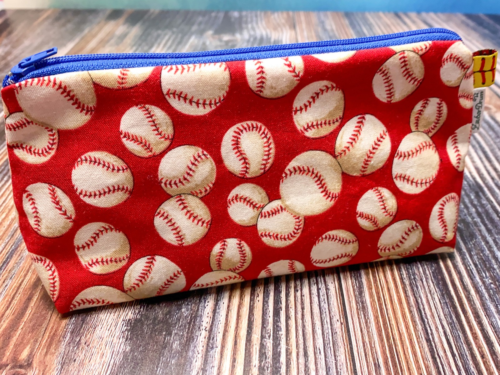 Baseball Kosmetiktasche - rot - Mäppchen 3