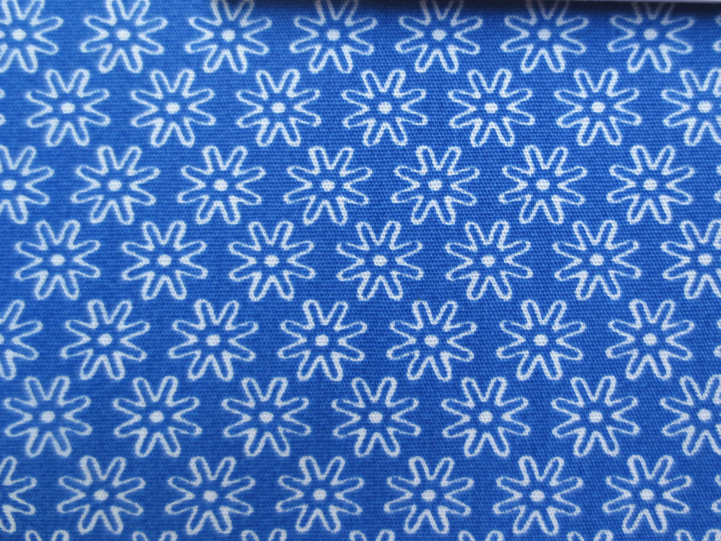 Stoff Blumen blau - 100 Baumwolle 3