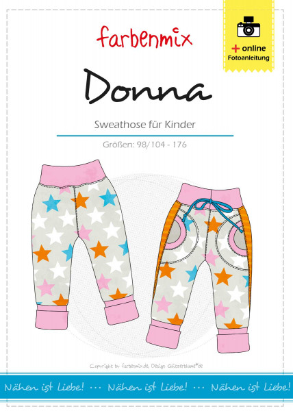 Donna - Papierschnittmuster - Sweathose für Kinder