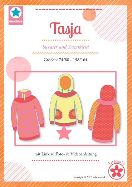 Papierschnittmuster Tasja - Kids - Sweater und Sweatkleid - Mia Luna