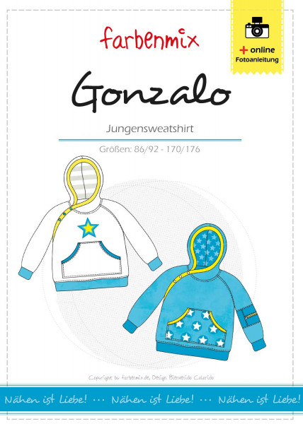 Gonzalo - Papierschnittmuster - Jungensweatshirt