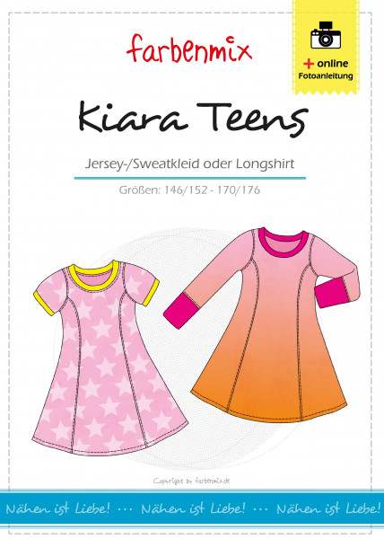 Kiara Teens - Papierschnittmuster - Kleid oder Longshirt