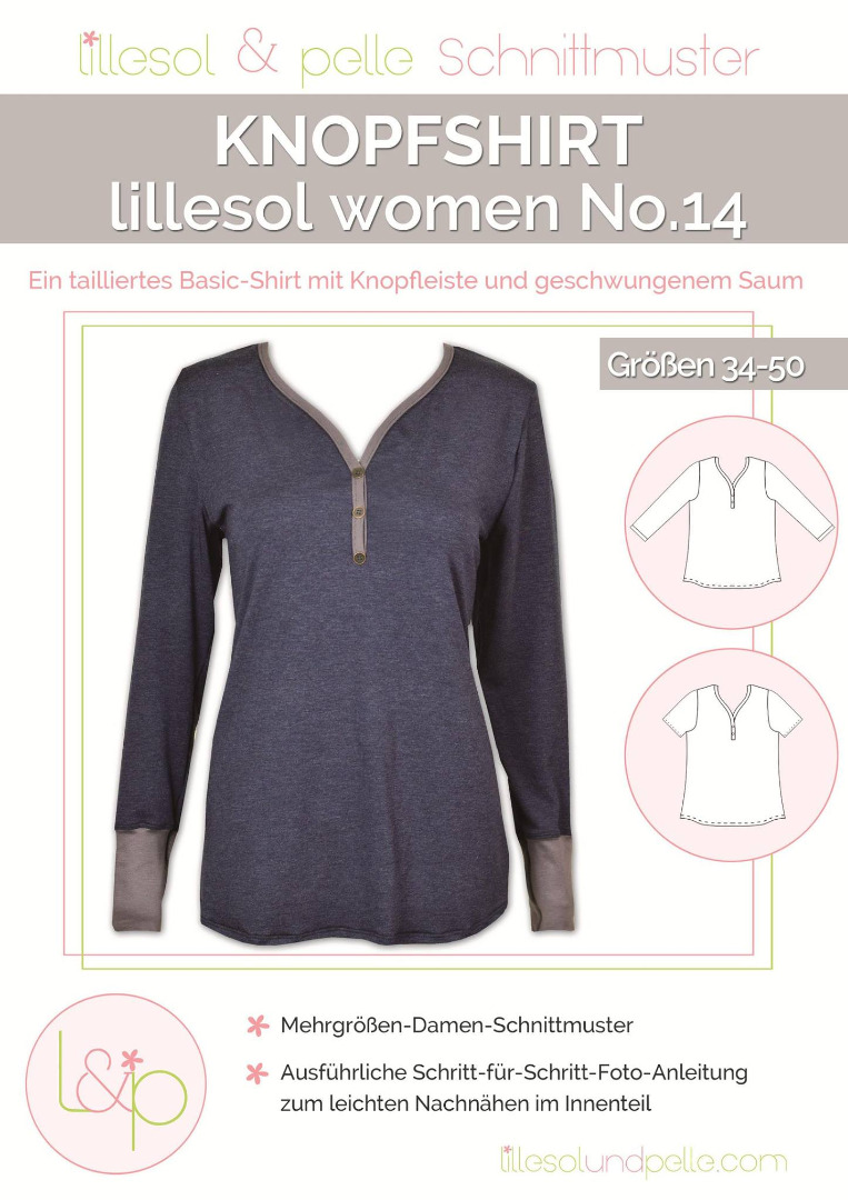 Papierschnittmuster - Knopfshirt - Lillesol und Pelle - women No.14