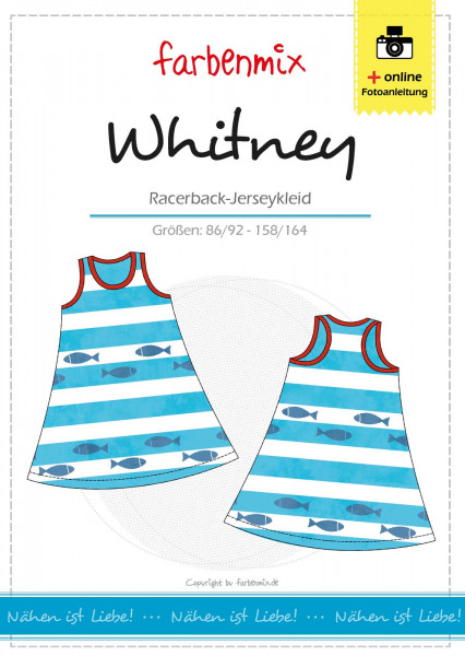 Whitney - Papierschnittmuster - Racerback-Jerseykleid