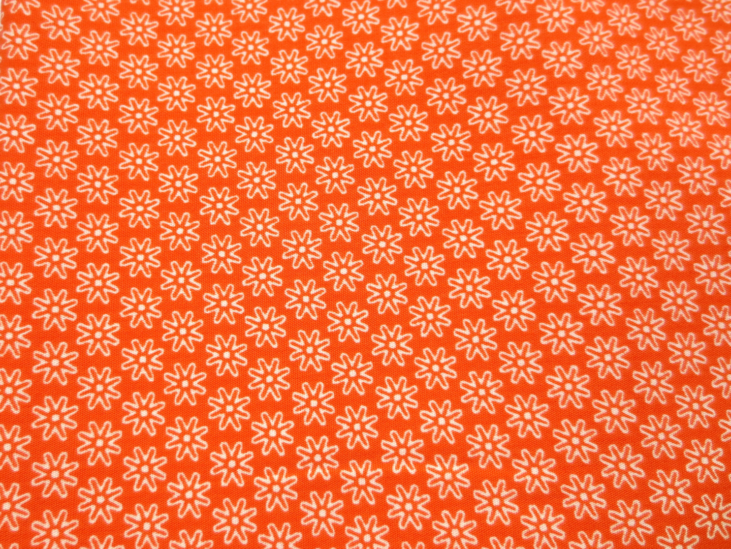 Stoff Blumen orange - 100 Baumwolle 2