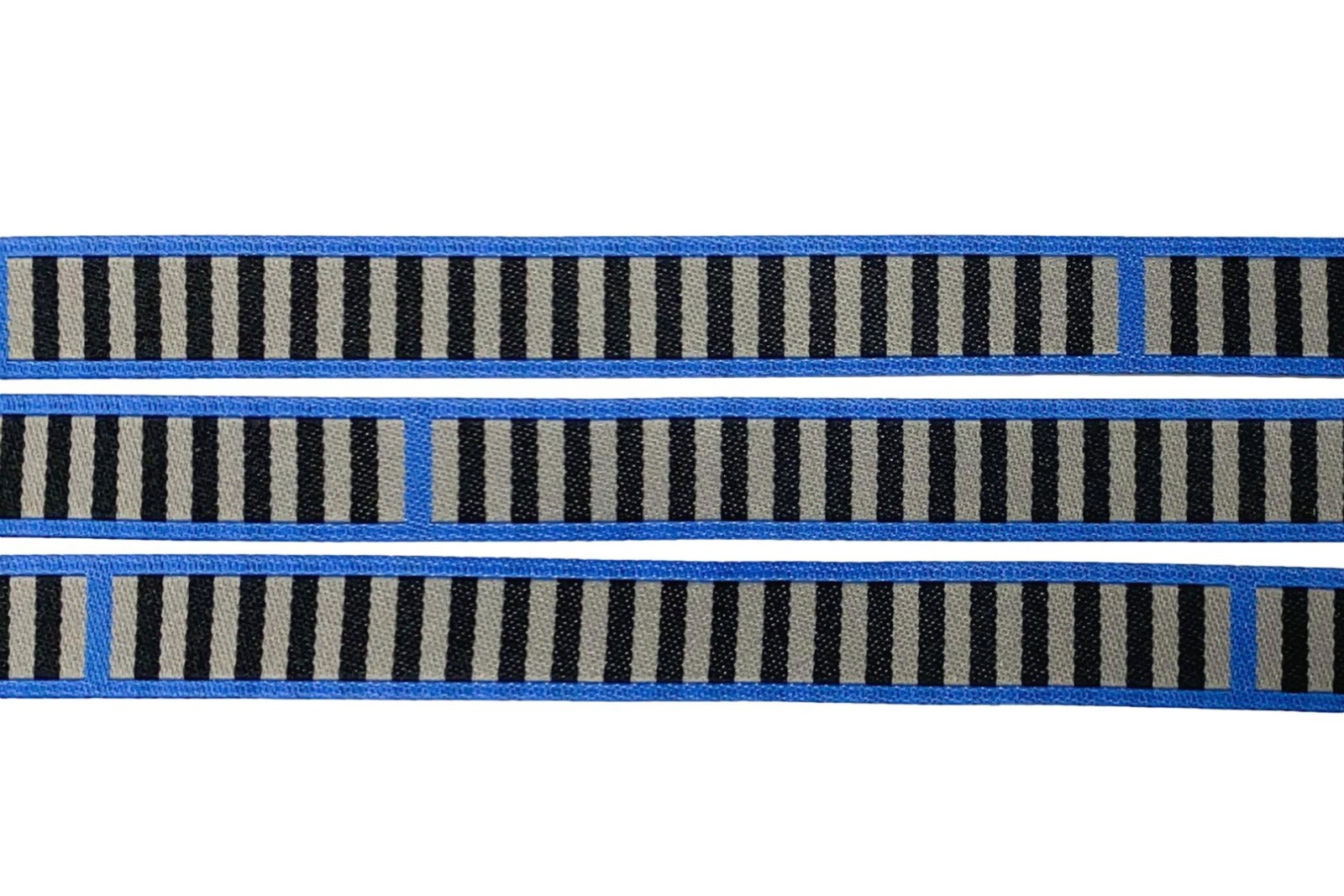 Webband Streifen - Eins Zwei Drei-Streifen - anthrazit - blaubeerstern - 12 mm 2