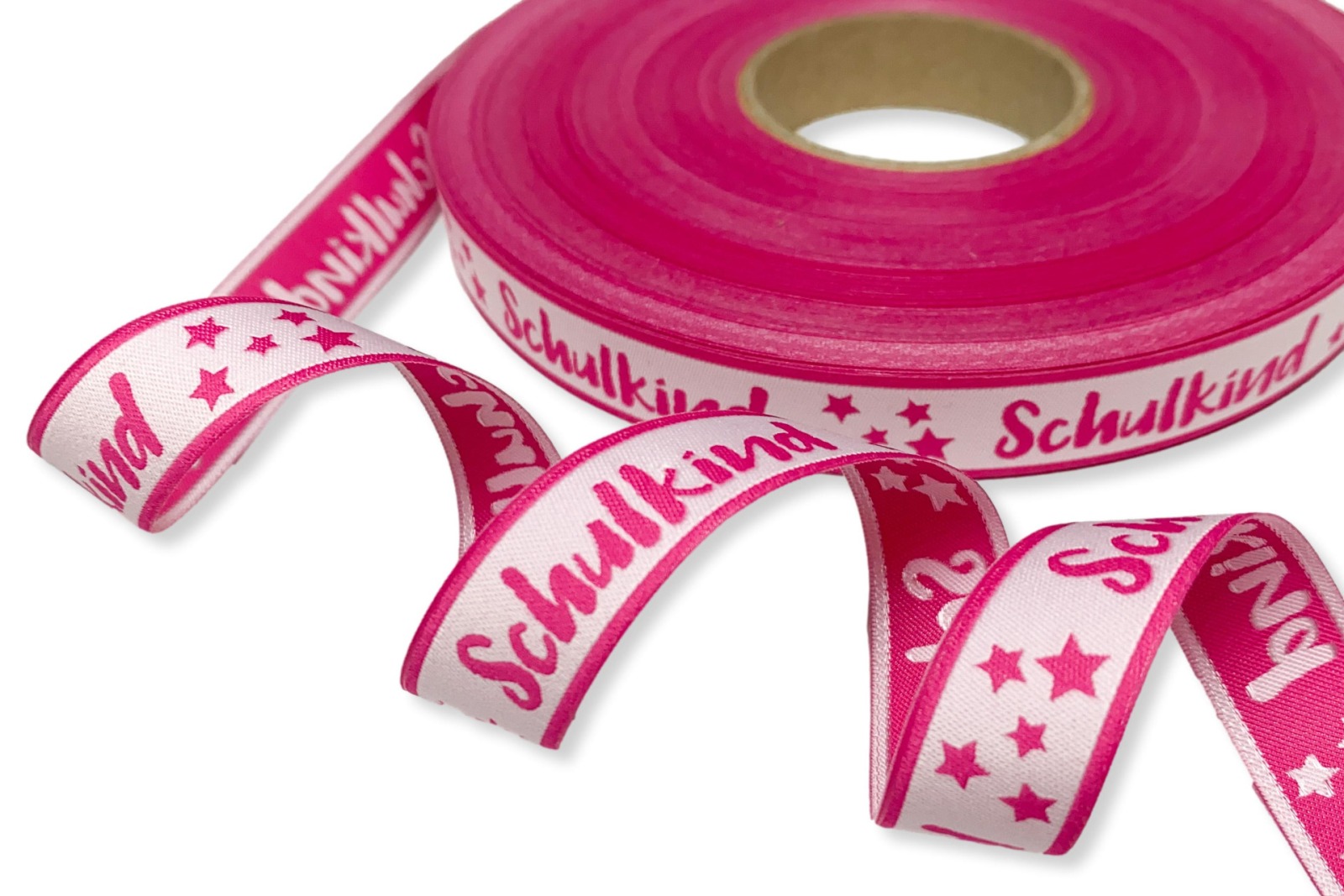 Webband Schulkind - pink - für Schultüten und Einschulungsgeschenke 17 mm breit 3