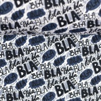Stoff BlaBlaBla - dunkelblau - 10,00 EUR/m - 100% Baumwolle - Patchwork 5