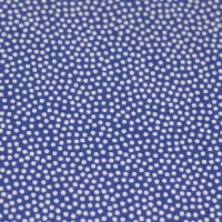 Baumwollwebware - unregelmäßige Punkte - royalblau/weiß | 11,00 EUR/m