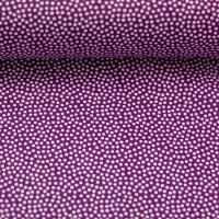 Baumwollwebware - unregelmäßige Punkte - violett/weiß | 11,00 EUR/m 3