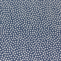 Baumwollwebware - unregelmäßige Punkte - jeansblau/weiß | 11,00 EUR/m