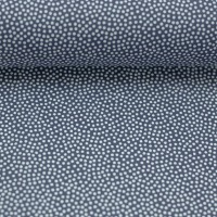 Baumwollwebware - unregelmäßige Punkte - jeansblau/weiß | 11,00 EUR/m 3