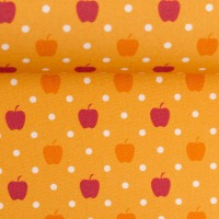 Stoff Äpfel - orange - Retrolook - 10,00 EUR/m - 100% Baumwolle - Patchwork 3