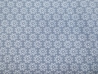 Stoff Blumen grau - 100% Baumwolle