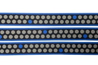 Webband Punkte - Eins, Zwei, Drei-Punkte - anthrazit - blaubeerstern - 15 mm 3
