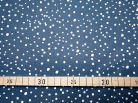 Baumwollwebware - unregelmäßige Punkte - jeansblau - 100% Baumwolle | 11,00 EUR/m