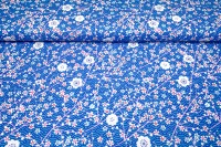 Baumwollwebware - Kirschblüte - blau- 100% Baumwolle - Blumen - Japan 2