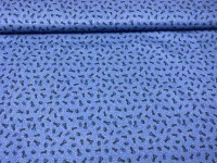 Stoff Schrauben - blau/grau - 100% Baumwolle - Patchwork 4