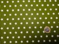 Stoff Sterne - khaki - 100% Baumwolle - Patchwork | 9,00 EUR/m 2
