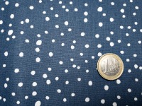 Baumwollwebware - unregelmäßige Punkte - jeansblau - 100% Baumwolle | 11,00 EUR/m 2