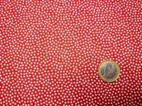 Baumwollwebware - unregelmäßige Punkte - rot/weiß | 11,00 EUR/m 2