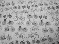 Baumwollstoff Fahrräder - silbergrau - Used Look - Vintage Look - Rad | 12,00 EUR/m 2