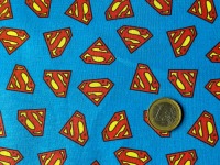 Baumwolle Superman - blau - Superman Logo - 100% Baumwolle | 13,00 EUR/m 2