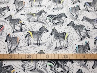 Stoff Read Between the Lines - Zebras - schwarz/weiß/bunt | 16,00 EUR/m