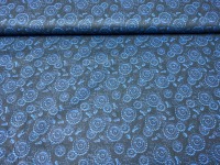 Stoff Zahnräder - blau - Ton in Ton - 100% Baumwolle - Patchwork 4