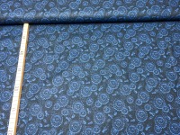 Stoff Zahnräder - blau - Ton in Ton - 100% Baumwolle - Patchwork 3