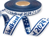 Webband Schulkind 2024 in blau für Schultüten und Einschulungsgeschenke 17 mm breit 5