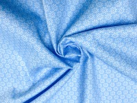 Stoff Blumen hellblau - 100% Baumwolle 3