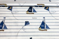 Baumwollstoff Der kleine Prinz - hellblau/weiß gestreift -Segelboot | 13,00 EUR/m 4