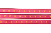 Webband Sterne - pink - rot - Sterne gelb 2