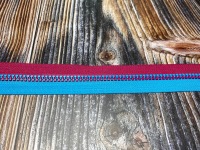 Endlos-Reißverschluss - türkis/fuchsia - in 20 cm Schritten 2