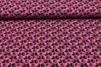 Jersey Würfel - weinrot-rosa - 16,50 EUR/m - grafische Muster 4