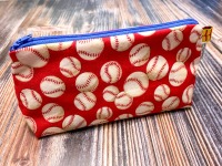 Baseball Kosmetiktasche - rot - Mäppchen