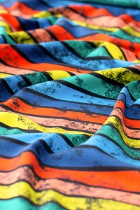 Jersey Regenbogen - Happy Summer - Lycklig design - Kombistoff - bunte Streifen 4