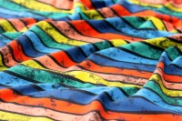 Jersey Regenbogen - Happy Summer - Lycklig design - Kombistoff - bunte Streifen 5